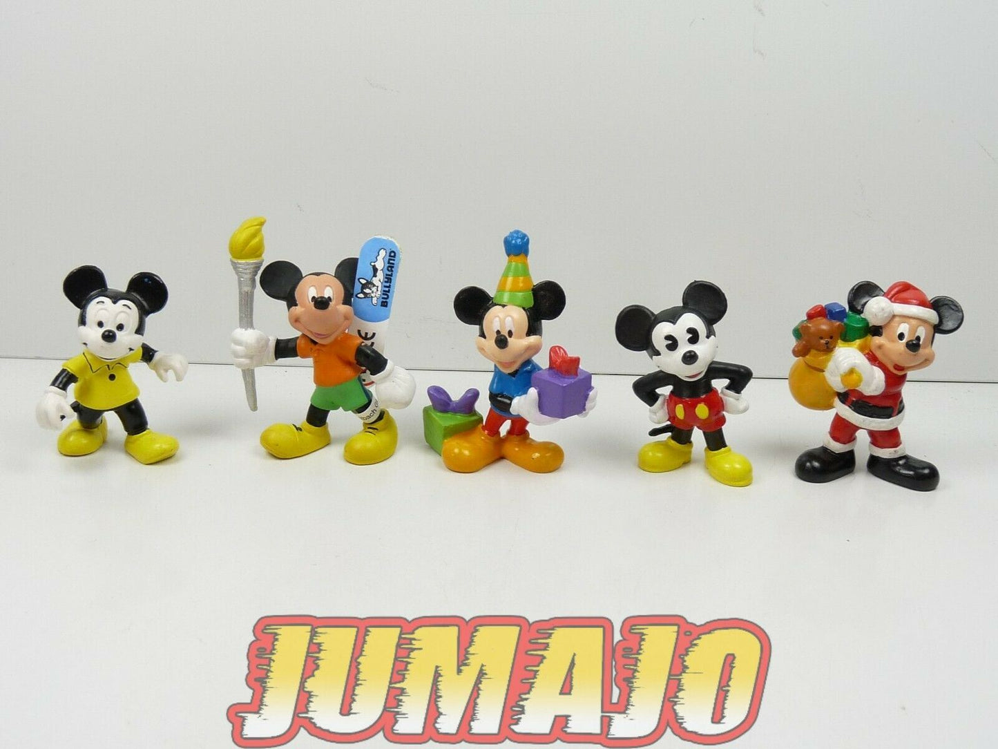FIG27c lot 5 figurines PVC DISNEY BULLY 6cm MICKEY mouse JO Père Noël cadeau