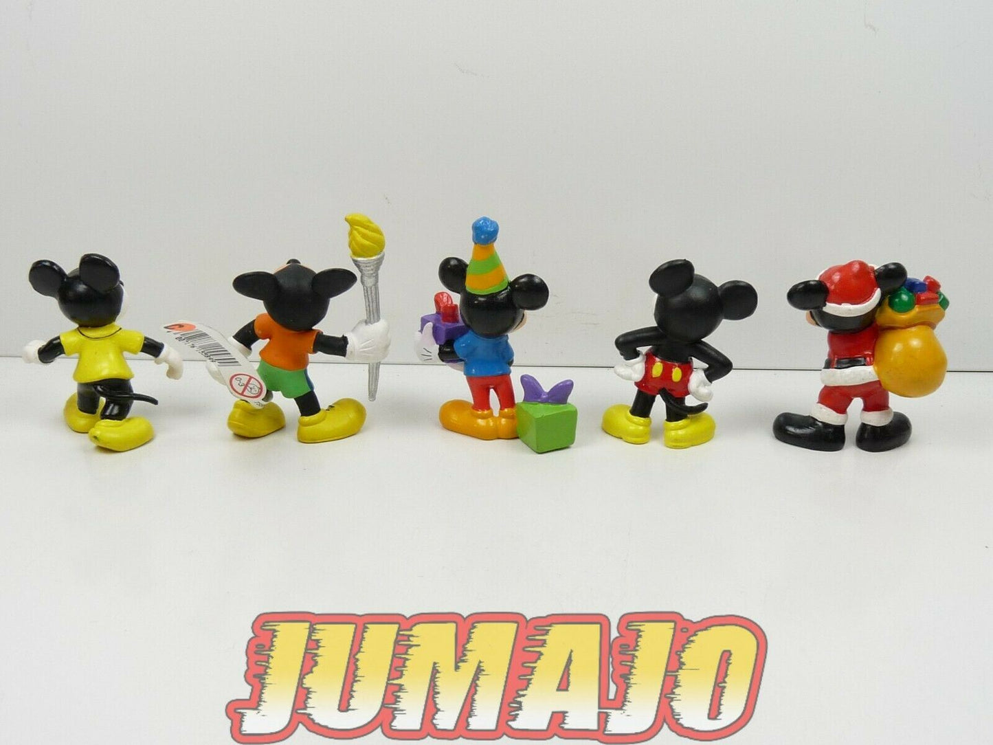 FIG27c lot 5 figurines PVC DISNEY BULLY 6cm MICKEY mouse JO Père Noël cadeau