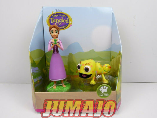 BLI34 lot 2 figurines PVC BULLY Disney 9cm Rapunzel's Tangled Adventure Raiponce