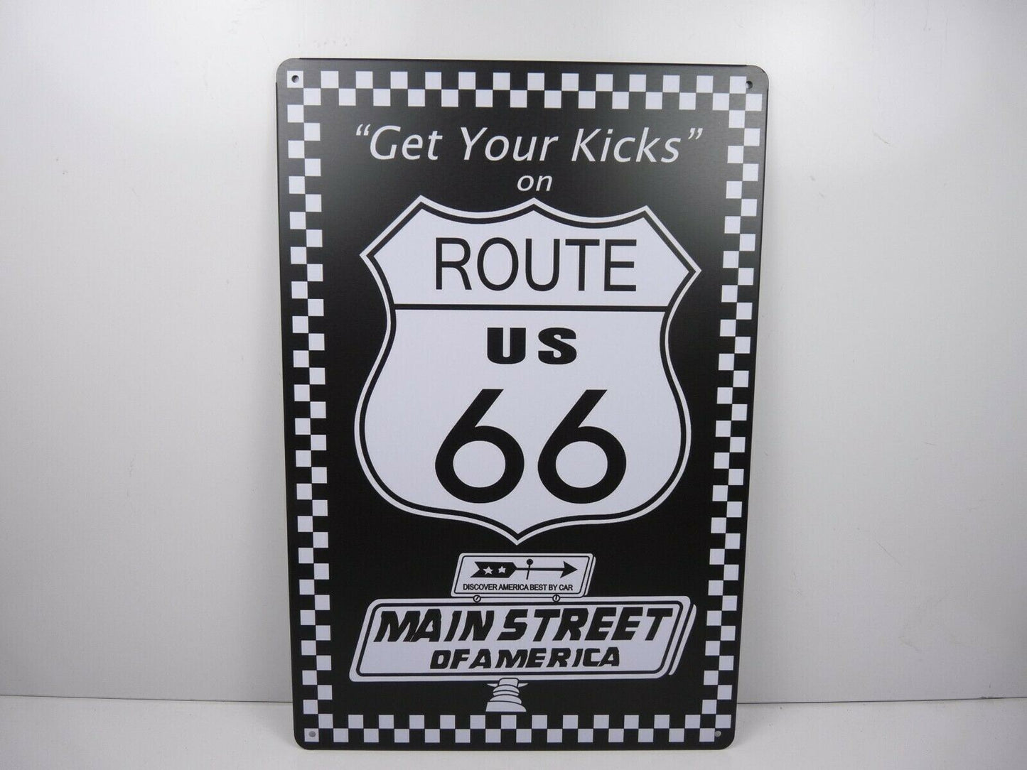 PA49 PLAQUES TOLEE vintage 20 X 30 cm : Get your Kicks on ROUTE 66 US