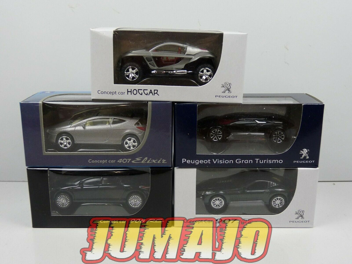 TRI19 : 5 X 3 inches 1/64 PEUGEOT NOREV CONCEPT 907 Vision Hoggar 908 Rc 407