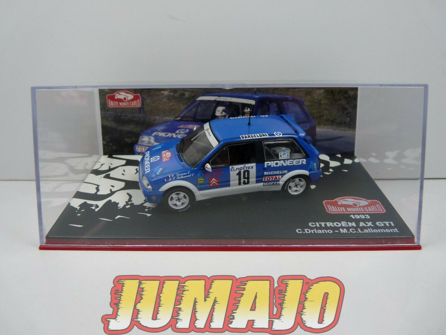 RMC122 Voiture 1/43 IXO Altaya Rallye Monte-Carlo CITROEN AX GTI 1993 #19 C.Driano
