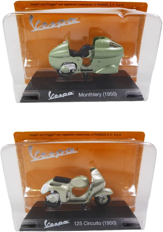 Lot 2 MOTO VESPA ITALIE Fassi Toys 1/18 : Vespa 125 Circuito + Montlhéry