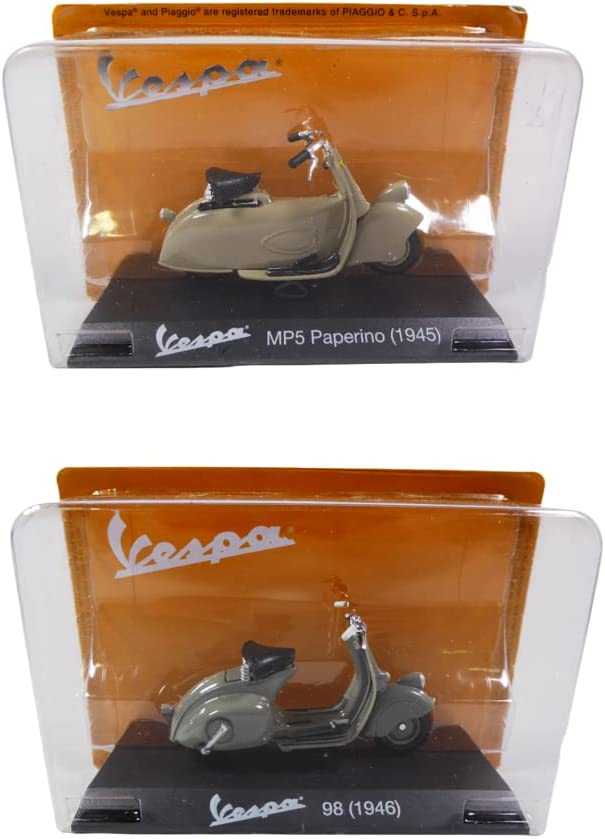 Lot 2 MOTO VESPA ITALIE Fassi Toys 1/18 : VESPA MP5 Paperino + VESPA 98