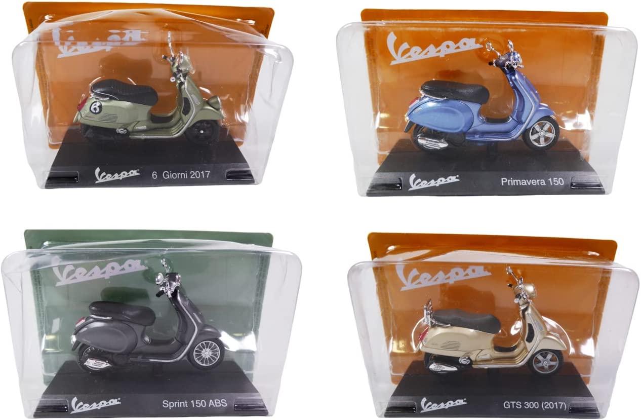 Lot 4 MOTO VESPA ITALIE Fassi Toys 1/18 : Modèles 2014 et 2017