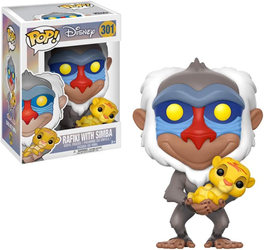 POP47 Figurine Vinyl FUNKO POP Disney Le Roi lion : Rafiki with Simba #301