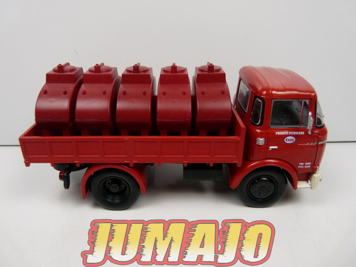 BER18 CAMIONS 1/43 Hachette IXO BERLIET GAK5 Plateau ridelles ESSO