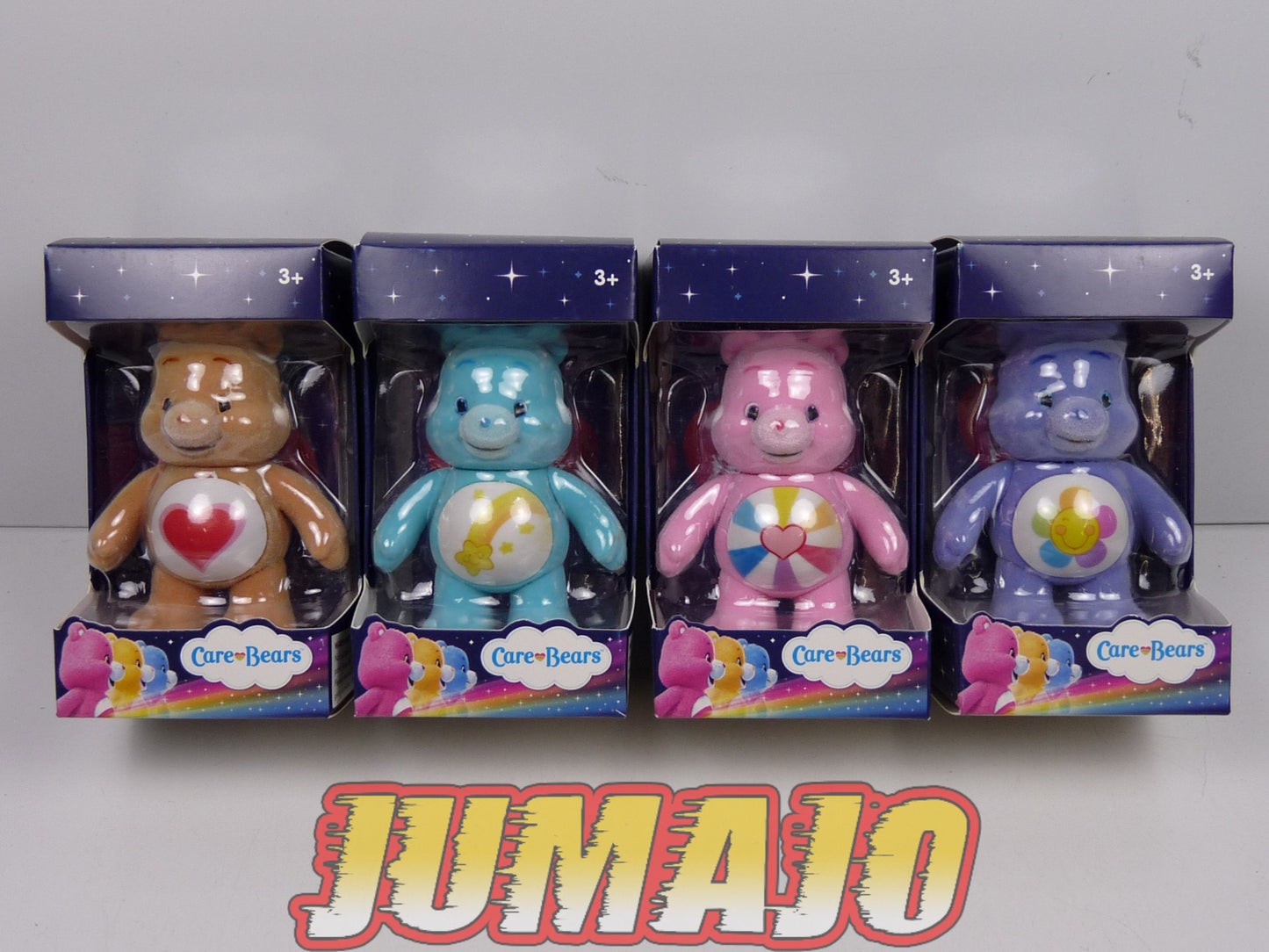 BLI3 lot 4 figurines feutrine american greetings Bisounours Care Bears 6.5 cm