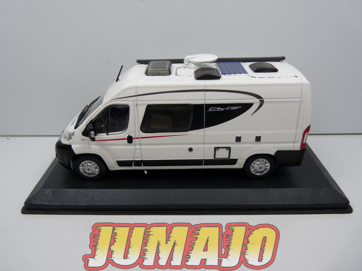 CC56 1/43 camping cars hachettes IXO : BÜRSTNER City car 600 Fiat 2009