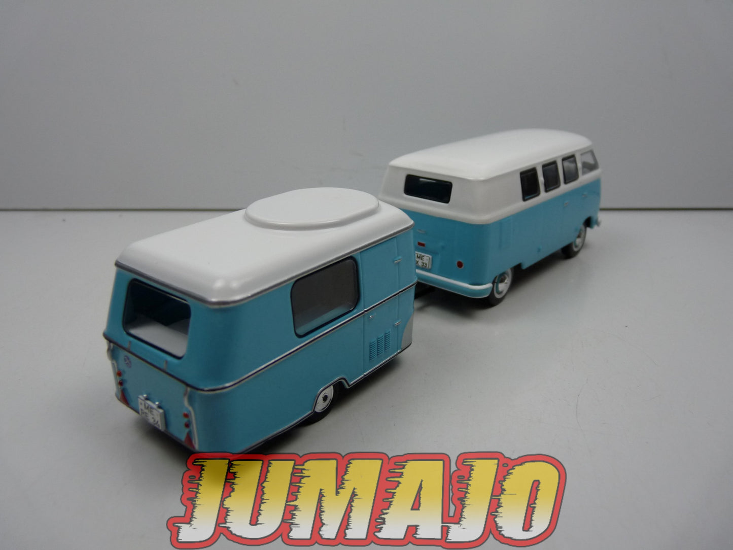 CCE204 1/43 camping cars hachettes IXO Cadeau : Volkswagen Kombi T1 + Caravane
