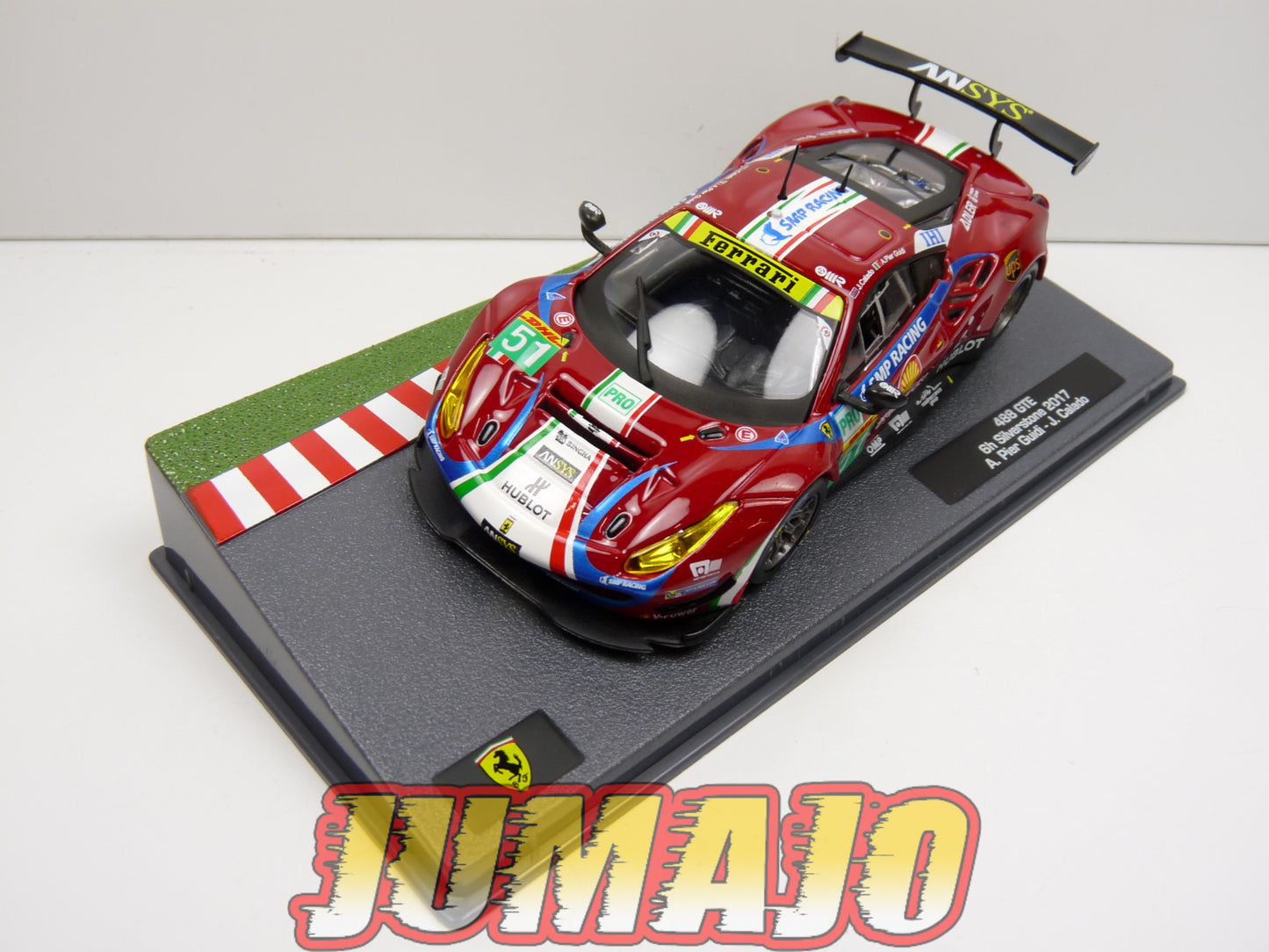 CF7 voiture 1/43 HACHETTES IXO FERRARI sport : 488 GTE 6h Silverstone 2017 #51