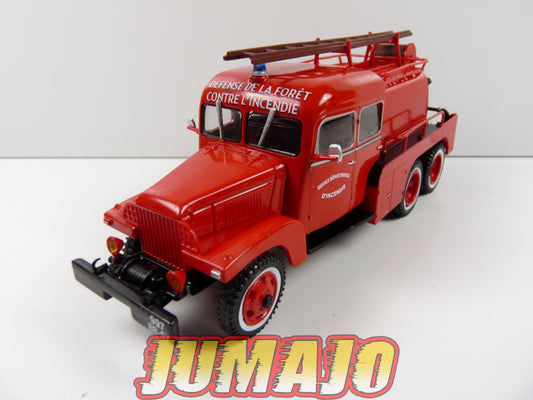 CPF97 Camion 1/43 Hachette IXO Pompiers : GMC Cabine double citerne feux de forêts Merceron