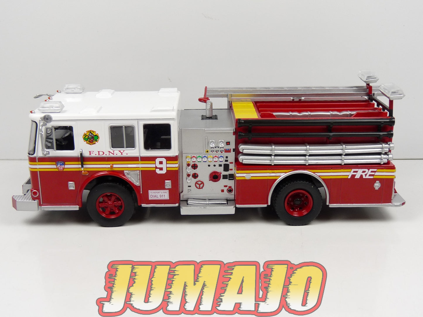 CPI1,2,3,4 LOT 4 camions POMPIER 1/43 Hachettes OM 150, Seagrave, Man, Iveco magirus
