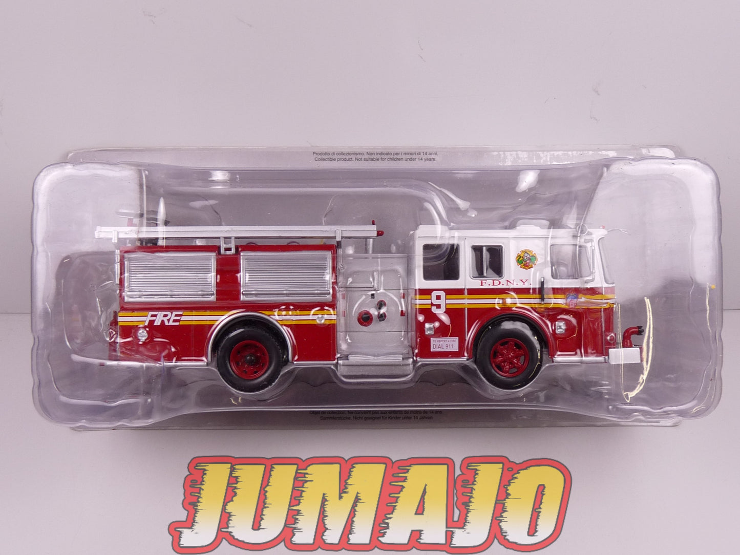 CPI1,2,3,4 LOT 4 camions POMPIER 1/43 Hachettes OM 150, Seagrave, Man, Iveco magirus
