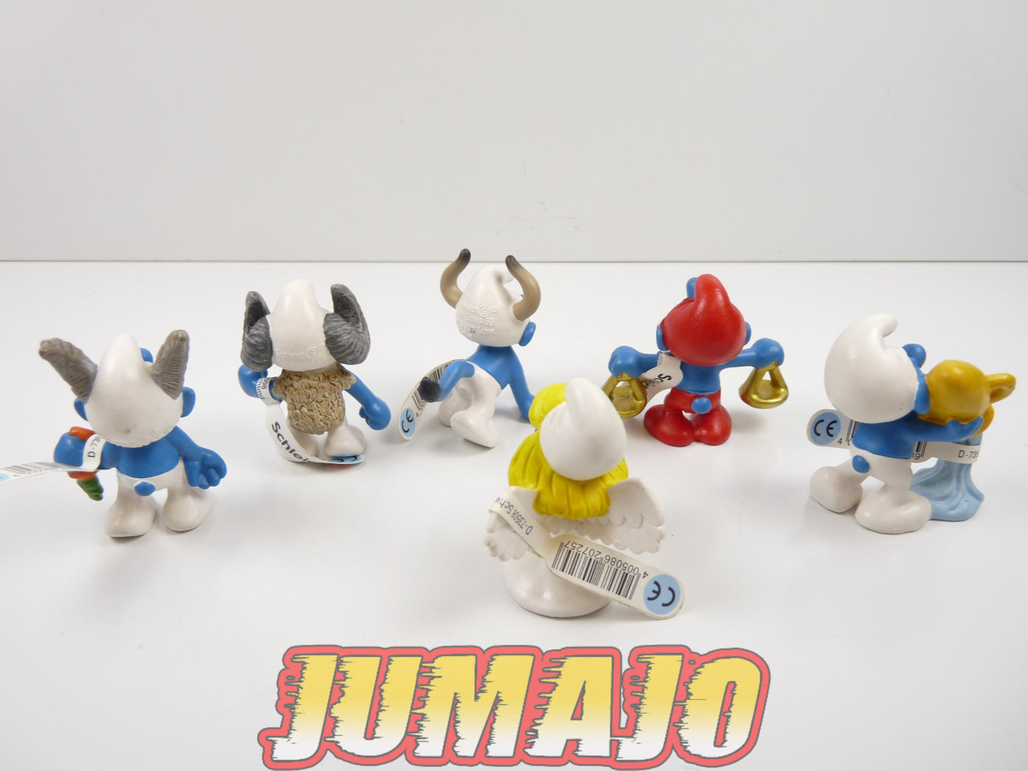 FIG101 lot de 6 figurines PVC Schleich Schtroumpf puffi schlump smurf ZODIAQUES