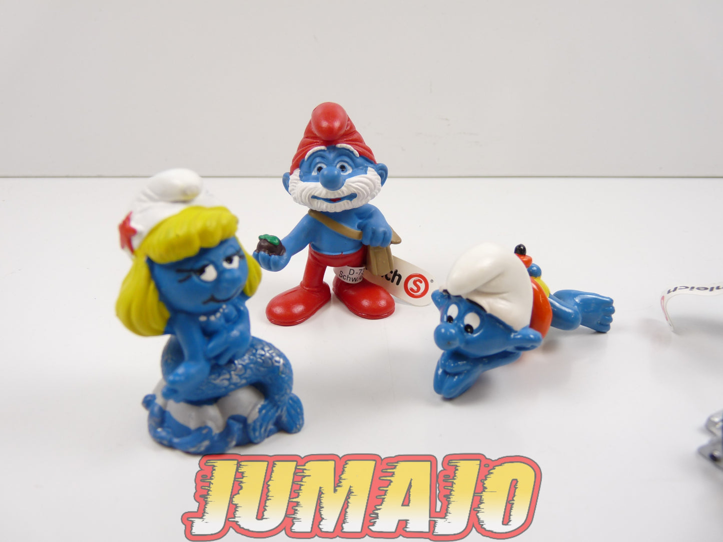FIG104 lot de 5 figurines PVC Schleich Schtroumpf puffi schlump smurf SCHTROUMPF A LUNETTES NAGEUR SIRENE