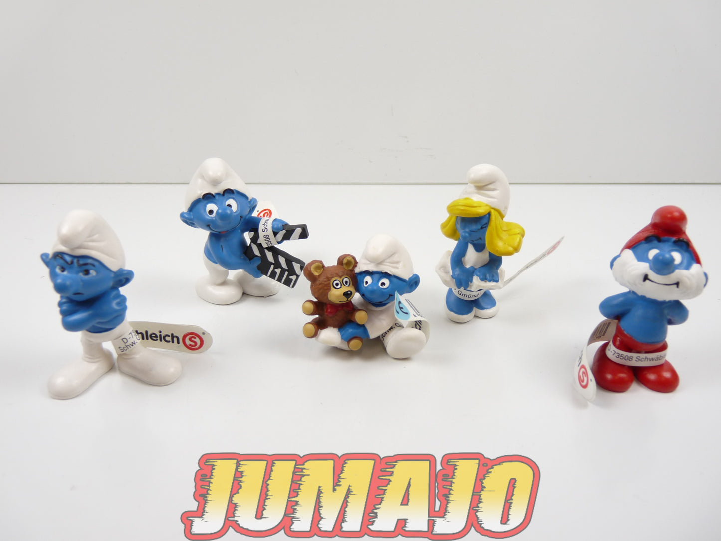 FIG106 lot de 5 figurines PVC Schleich Schtroumpf puffi schlump smurf SCHTROUMFETTE GROGNON CINEMA