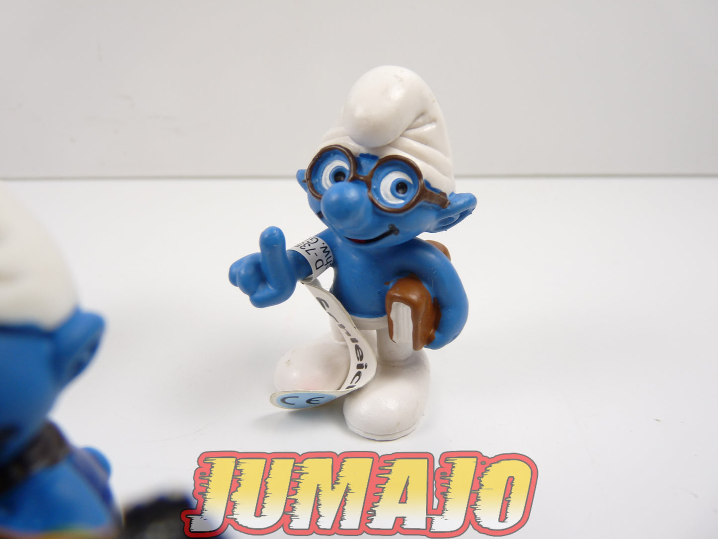 FIG107 lot de 5 figurines PVC Schleich Schtroumpf schlump smurf SCHTROUMPF A LUNETTES LUGE PATISSIER