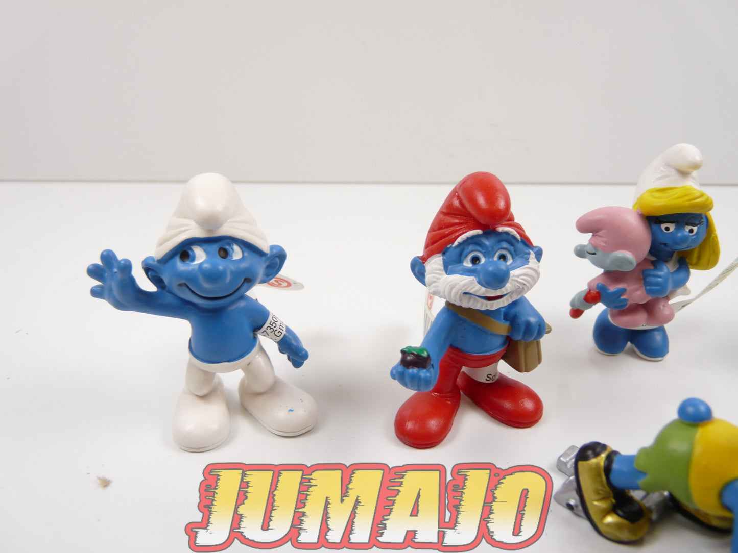 FIG108 lot de 5 figurines PVC Schleich Schtroumpf schlump smurf GRAND SCHTROUMPF SCHTROUMPFETTE BEBE