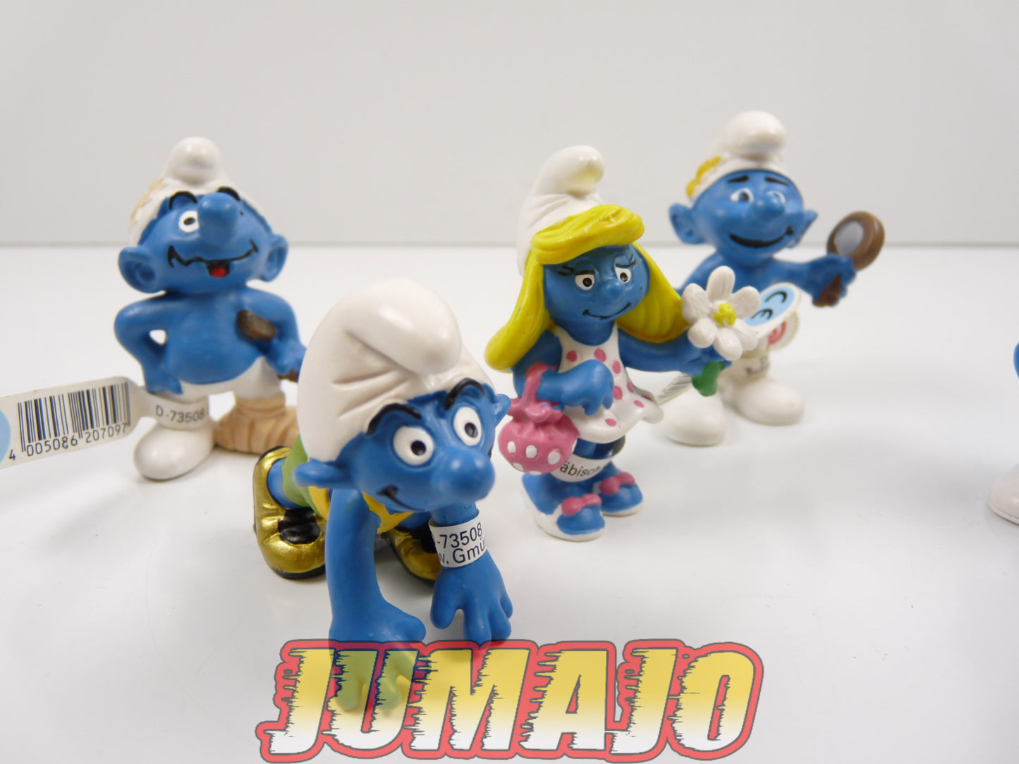 FIG109 lot de 5 figurines PVC Schleich Schtroumpf puffi schlump smurf SCHTROUMPF MALADROIT COQUET SCHTROUMPFETTE