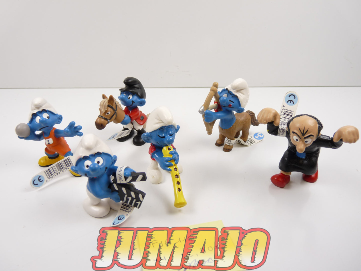 FIG110 lot de 6 figurines PVC Schleich Schtroumpf puffi schlump smurf GARGAMEL ZODIAQUE MUSICIEN