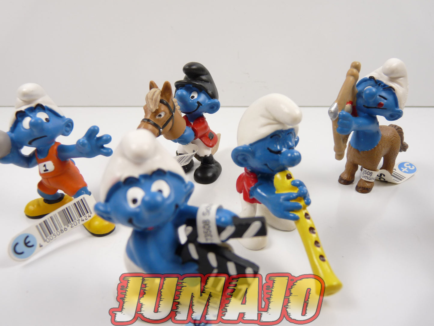 FIG110 lot de 6 figurines PVC Schleich Schtroumpf puffi schlump smurf GARGAMEL ZODIAQUE MUSICIEN