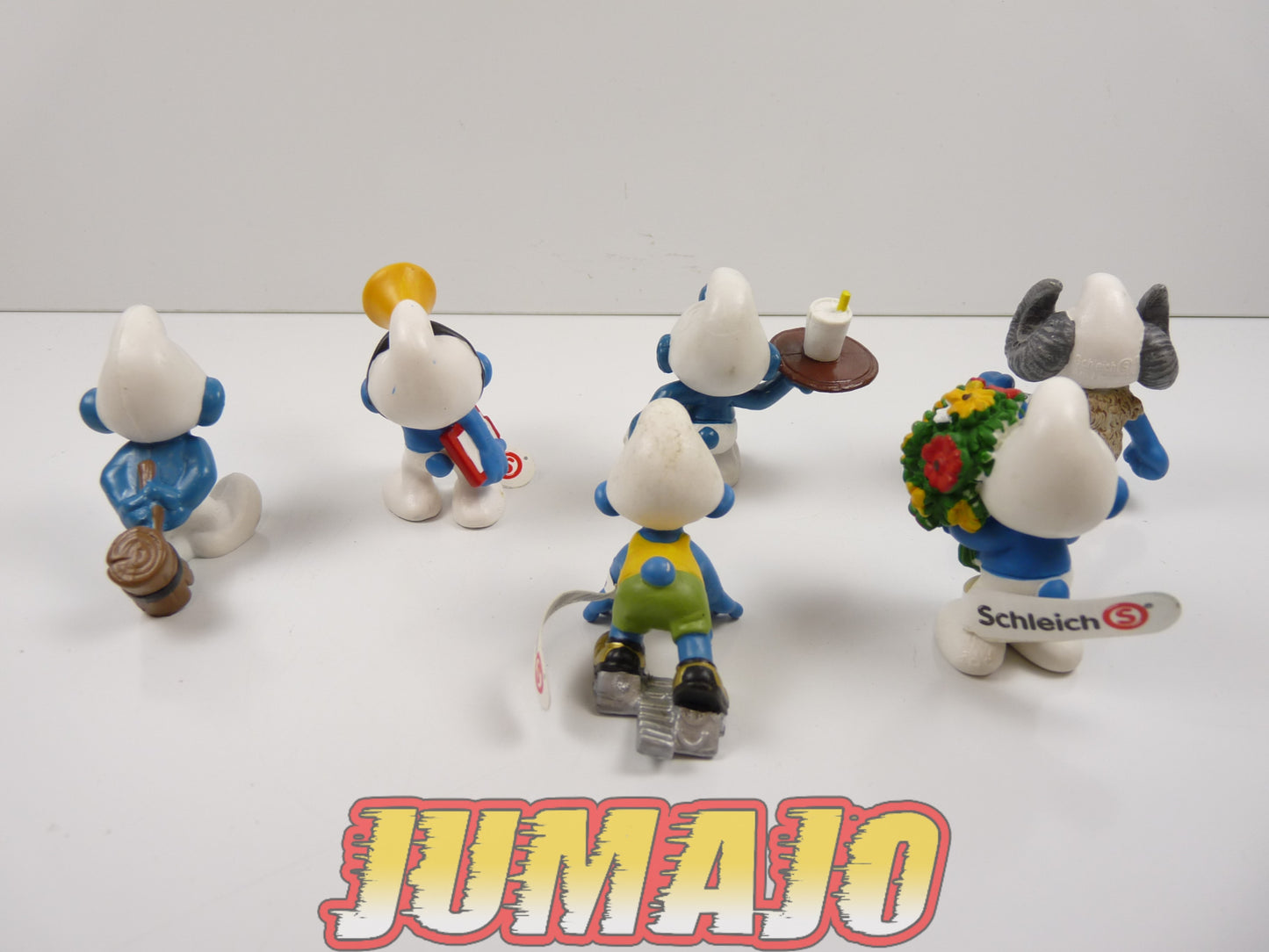 FIG111 lot de 6 figurines PVC Schleich Schtroumpf puffi schlump smurf SCHTROUMPF FARCEUR FLEURS ZODIAQUE