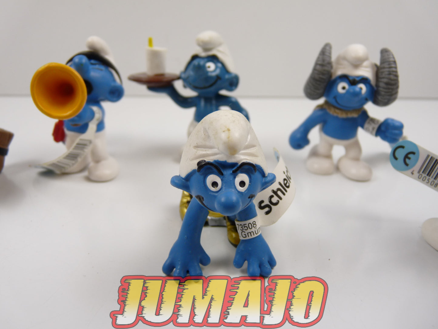 FIG111 lot de 6 figurines PVC Schleich Schtroumpf puffi schlump smurf SCHTROUMPF FARCEUR FLEURS ZODIAQUE