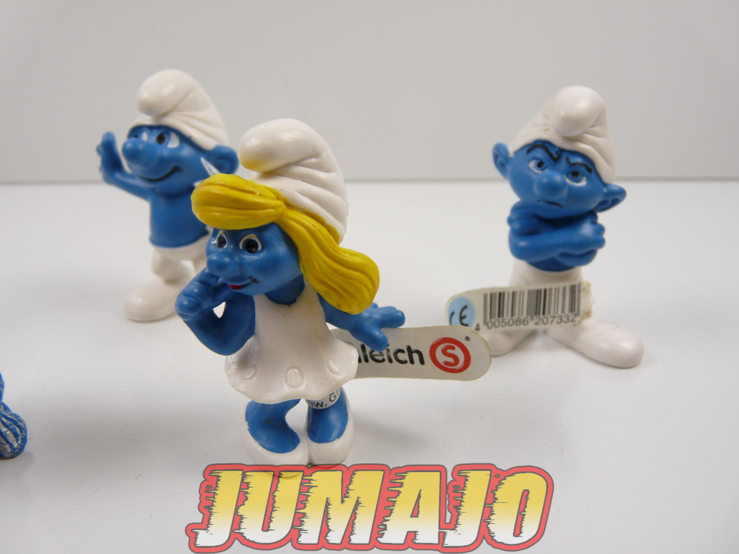 FIG113 lot de 5 figurines PVC Schleich Schtroumpf puffi schlump smurf Schtroumpfette SIRENE Schtroumpf GROGNON