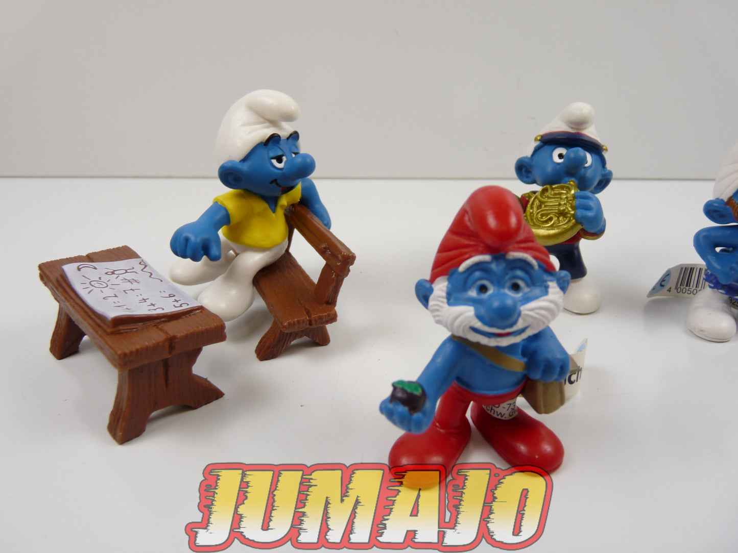 FIG116 lot de 5 figurines PVC Schleich Schtroumpf schlump smurf GRAND SCHTROUMPF MUSICIEN ECOLE
