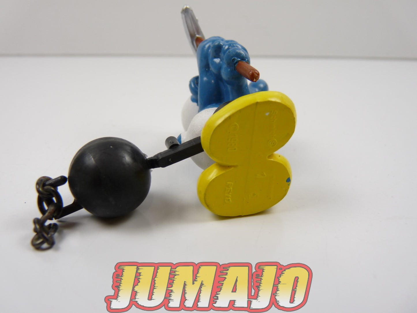 FIG119A Lot de 1 figurine PVC Schleich Schtroumpf puffi schlump smurf PRISONNIER