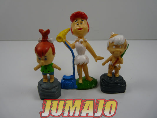 FIG5 lot 3 figurines PVC Hanna Barbera Miniland : Famille Pierrafeu