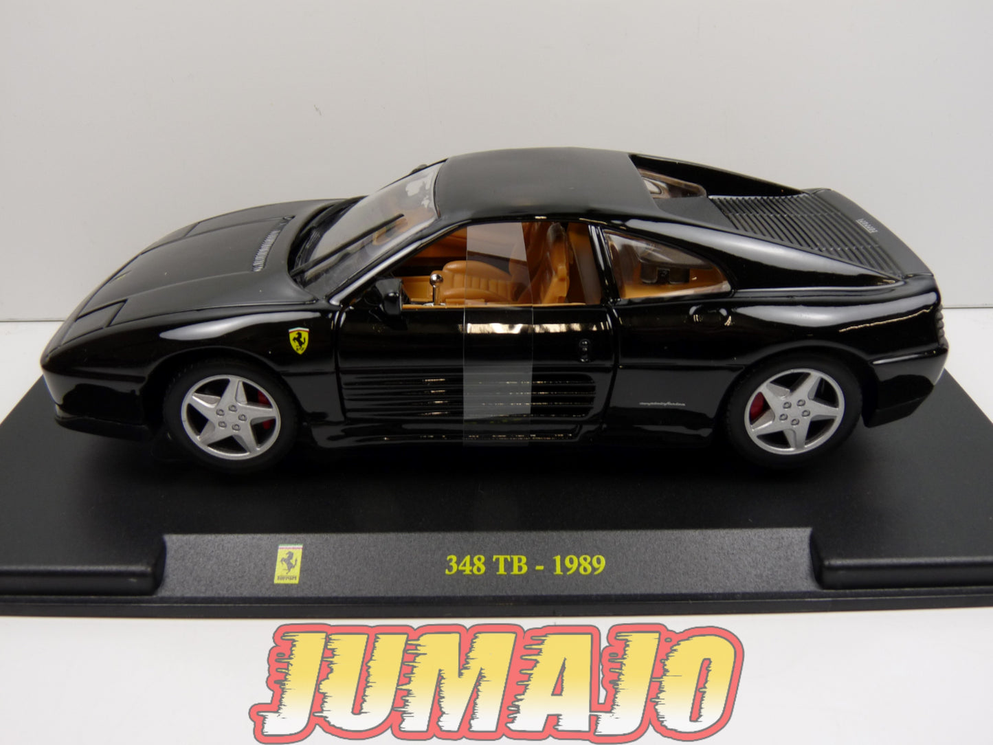 FVQ39 Voiture 1/24 BURAGO HACHETTE FERRARI GT BOITE CASSÉE : 348 TB 1989 Noire