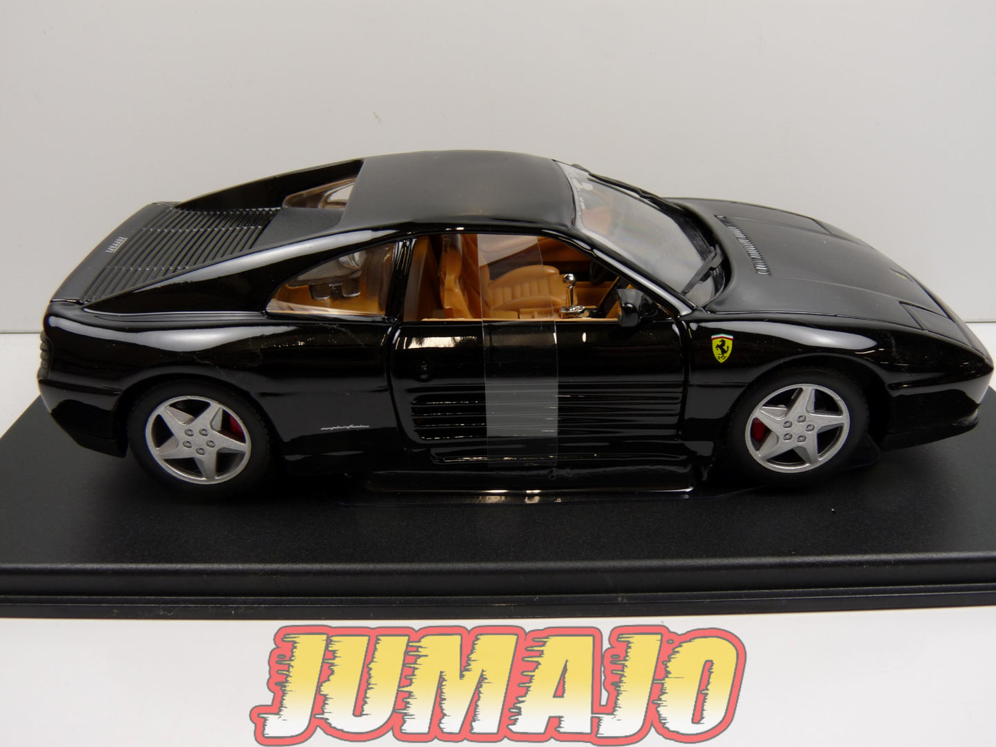 FVQ39 Voiture 1/24 BURAGO HACHETTE FERRARI GT BOITE CASSÉE : 348 TB 1989 Noire