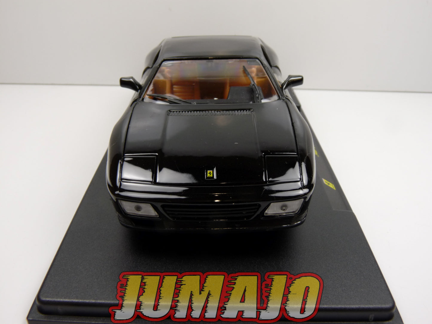 FVQ39 Voiture 1/24 BURAGO HACHETTE FERRARI GT BOITE CASSÉE : 348 TB 1989 Noire