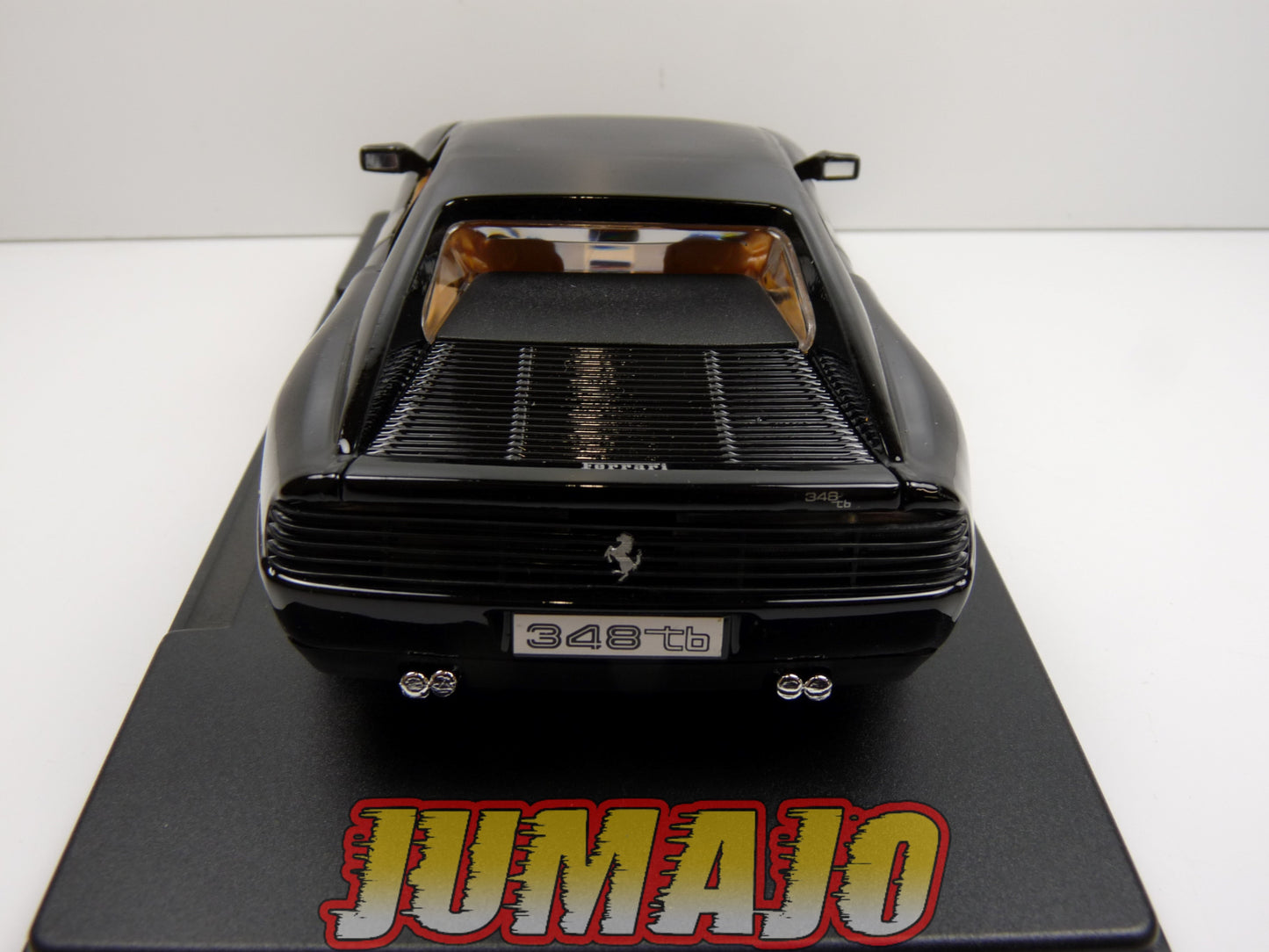 FVQ39 Voiture 1/24 BURAGO HACHETTE FERRARI GT BOITE CASSÉE : 348 TB 1989 Noire