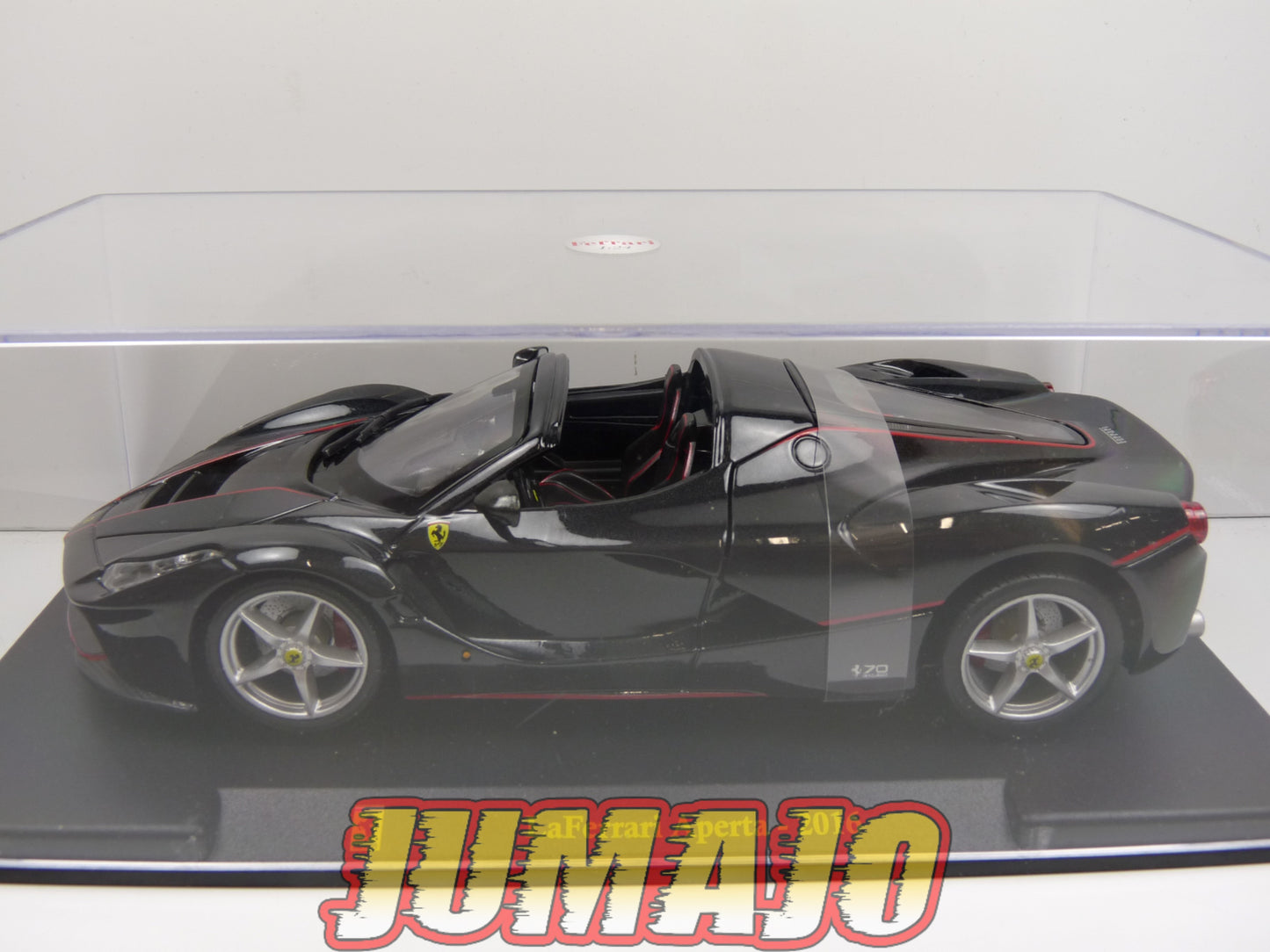 FVQ53 Voiture 1/24 BURAGO HACHETTE FERRARI GT : LaFerrari Aperta 2016 Noire