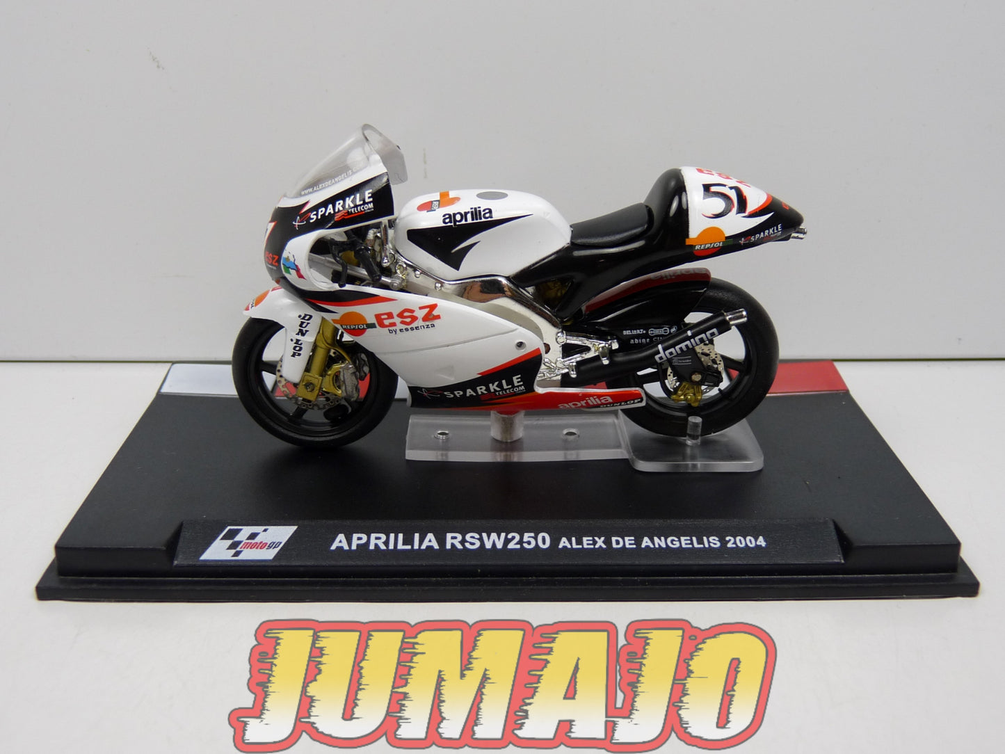 GP6 Moto GP 1/24 IXO : Aprilia RSW250 Alex de Angelis 2004 #51