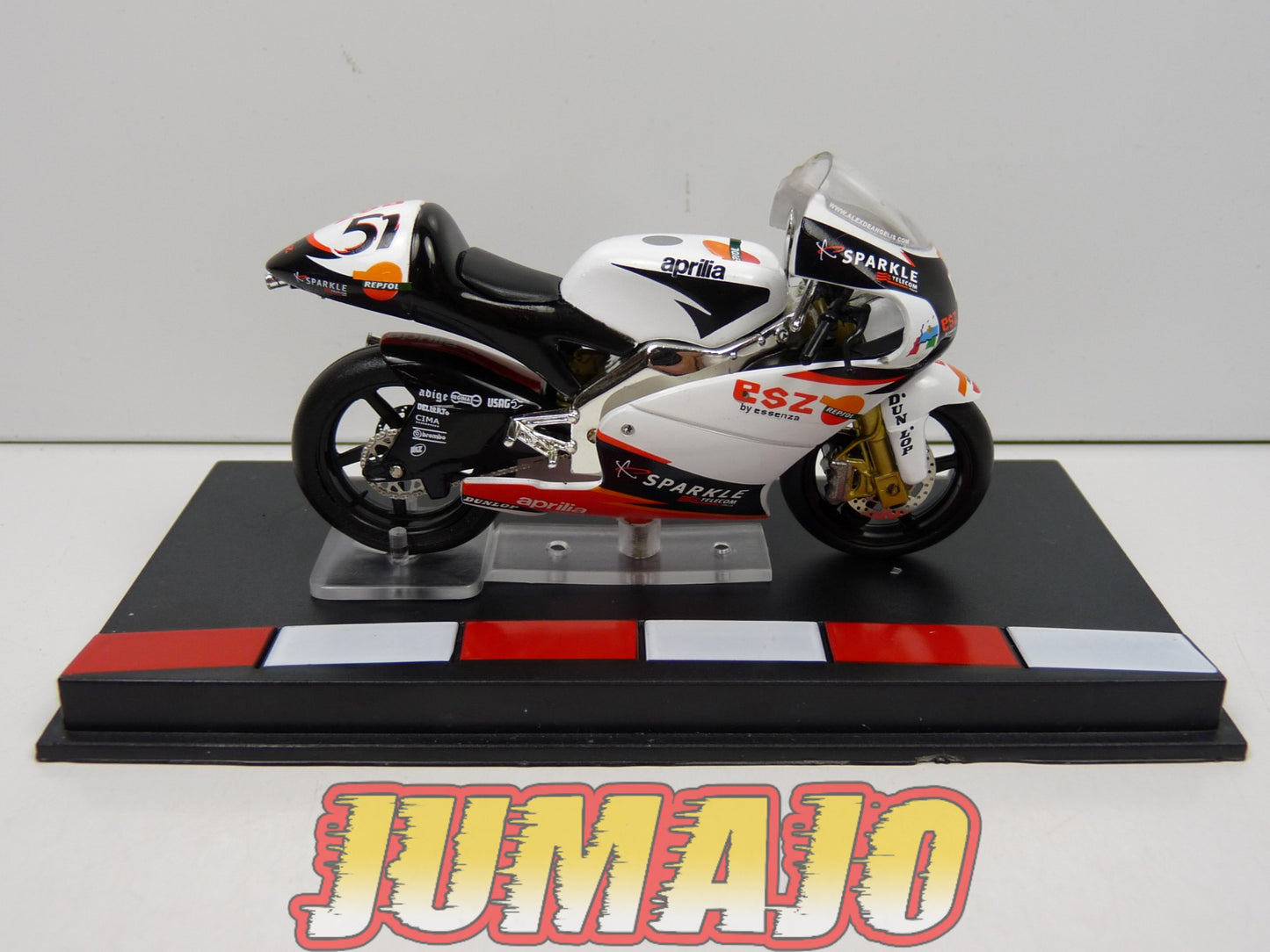 GP6 Moto GP 1/24 IXO : Aprilia RSW250 Alex de Angelis 2004 #51
