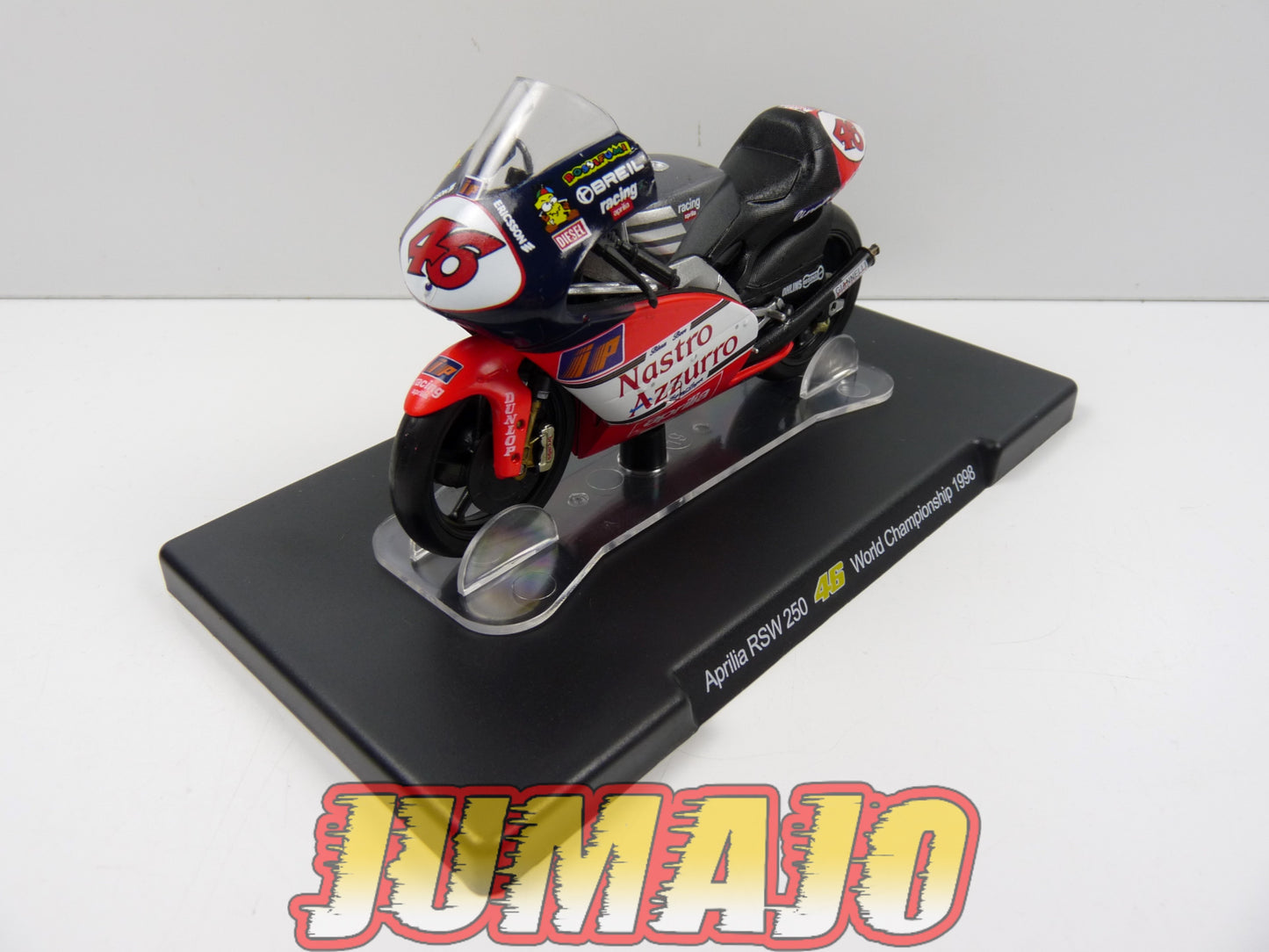 MR18 Moto Valentino Rossi LEO MODELS 1/18 : Aprilia RSW 250 #46 World Championship 1998