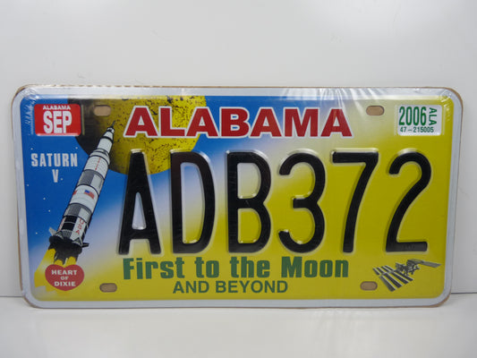 PA135 PLAQUE TOLEE immatriculation AMERICAINE USA 15 X 30 cm : ALABAMA