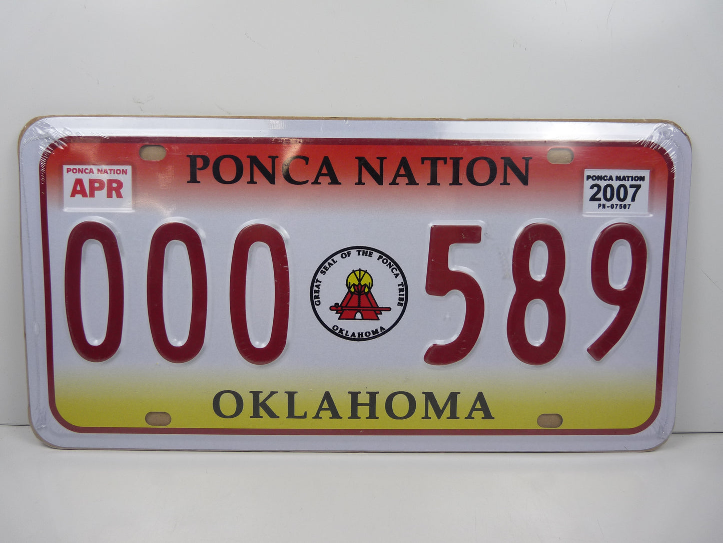 PA136 PLAQUE métal immatriculation AMERICAINE USA 15 X 30 cm : PONCA NATION