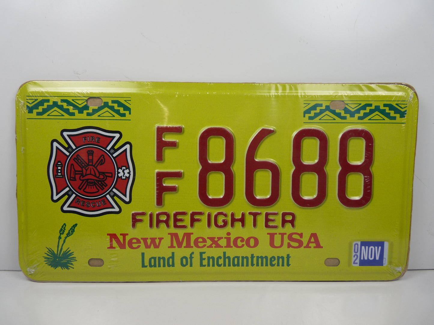 PA138 PLAQUE TOLEE métal immatriculation AMERICAINE USA 15 X 30 cm NEW MEXICO