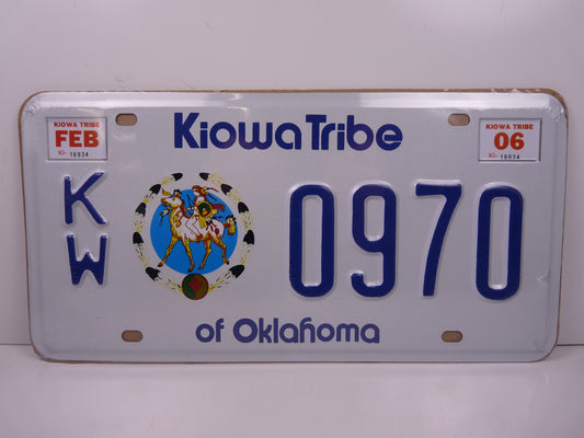 PA140 PLAQUE  métal immatriculation AMERICAINE USA 15 X 30 cm : KIOWA TRIBE