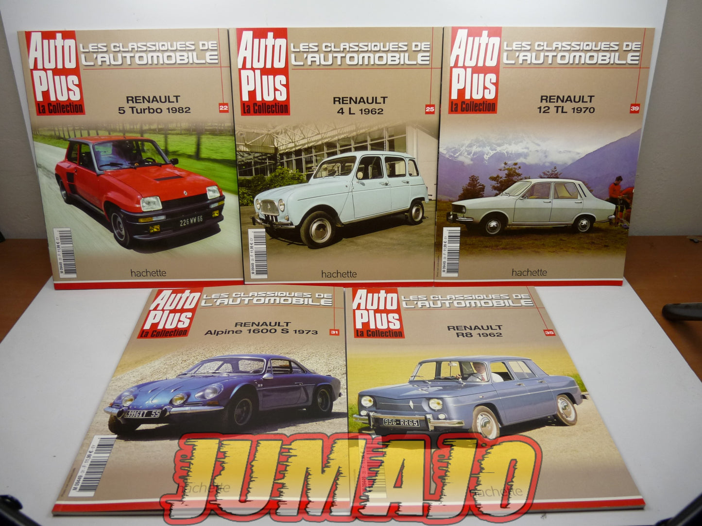 LOT-E 5 FASCICULES AUTO PLUS VÉHICULE RENAULT (EN FRANÇAIS) 22, 25, 31, 35, 39