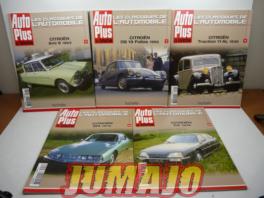 LOT-D 5 FASCICULES AUTO PLUS VÉHICULE CITROËN (EN FRANÇAIS) 1, 4, 7, 12, 30