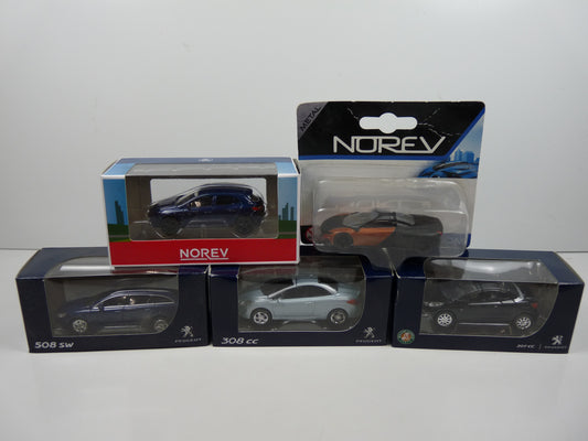 TRI49 : 5 X 3 inches 1/64 PEUGEOT 508sw 207cc 308cc concept car RENAULT Mégane