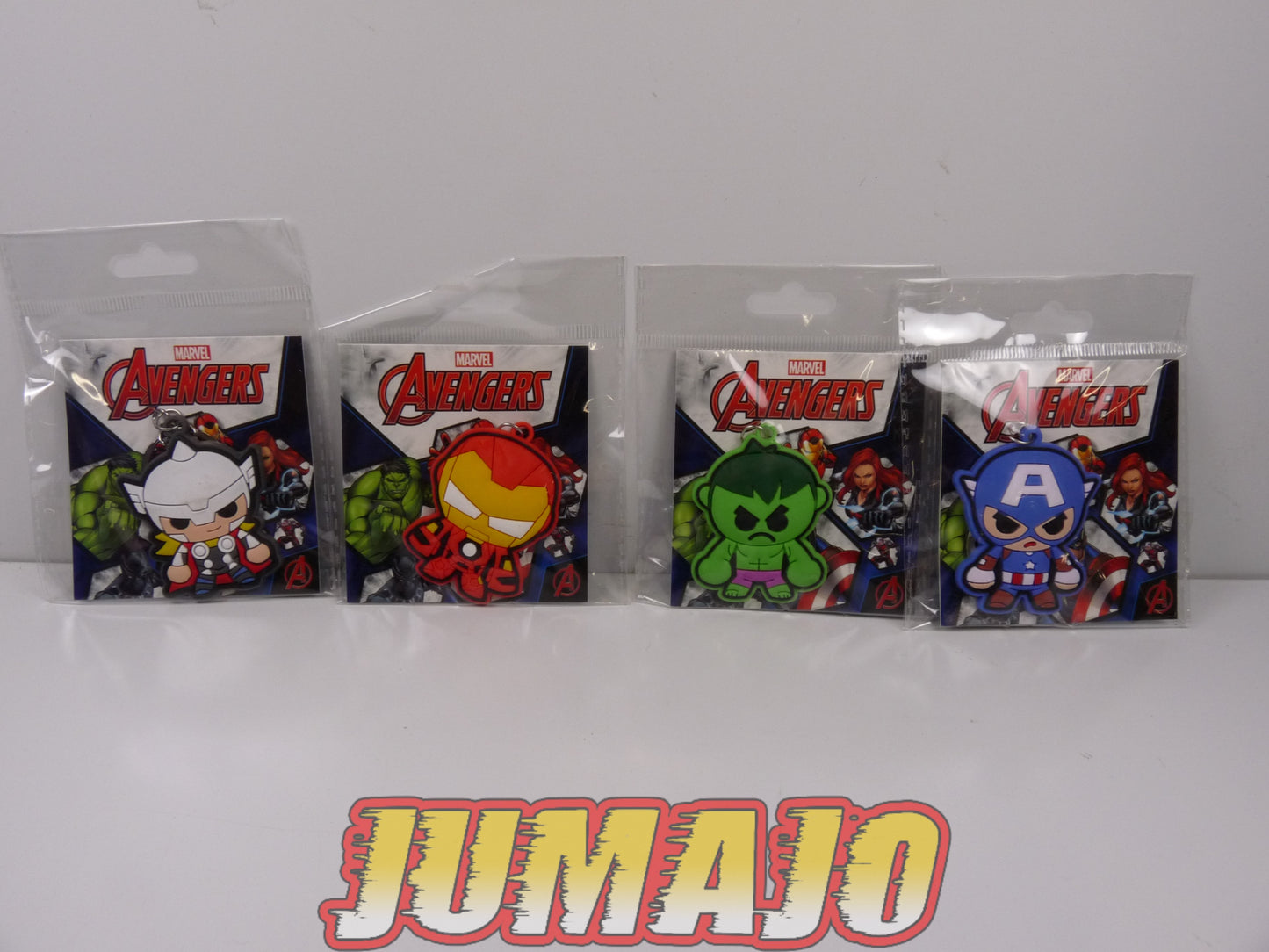 FIG82 Lot 4 Porte Cles KIDS : AVENGERS Thor Ironman Hulk Captain America