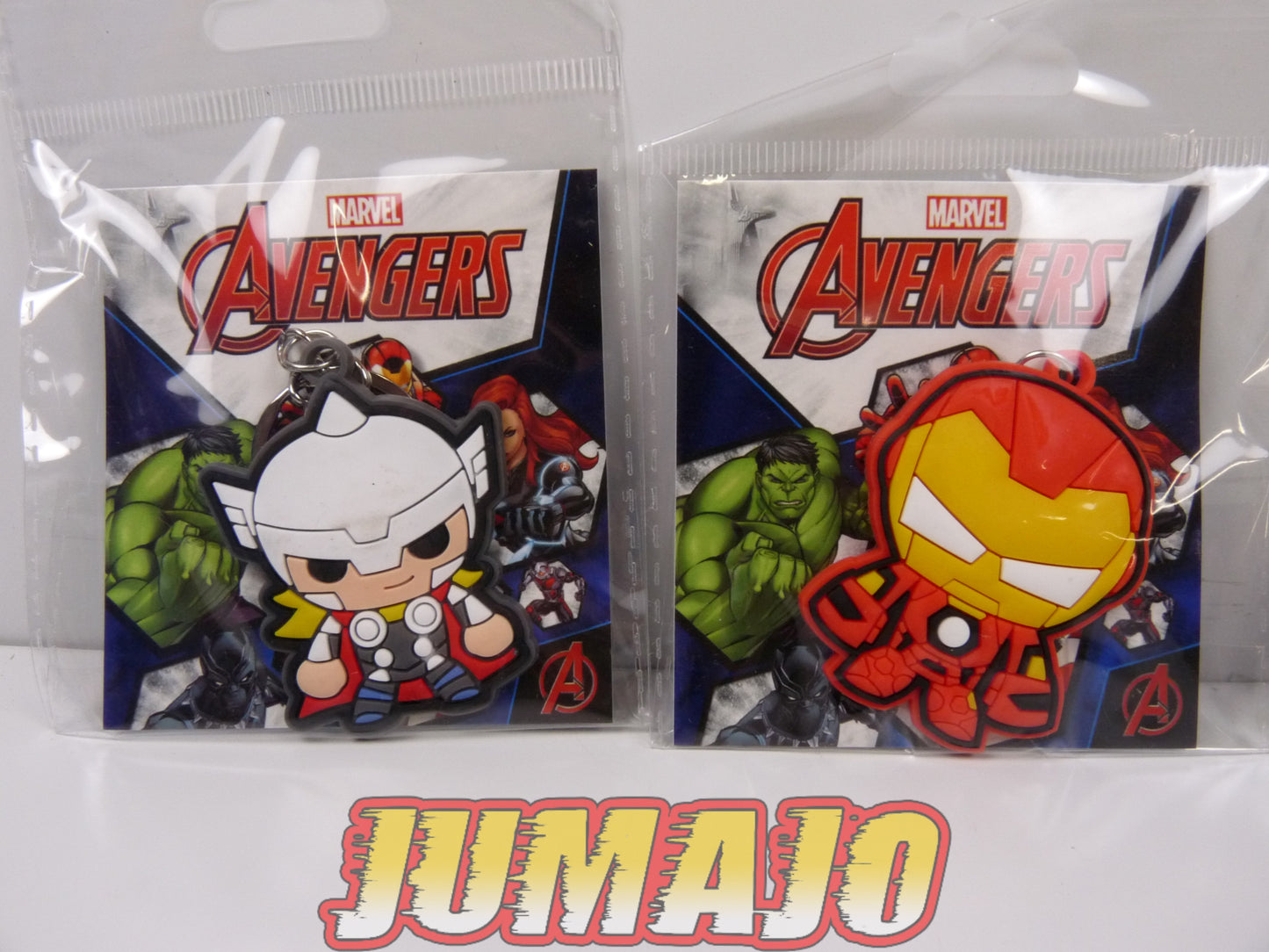 FIG82 Lot 4 Porte Cles KIDS : AVENGERS Thor Ironman Hulk Captain America