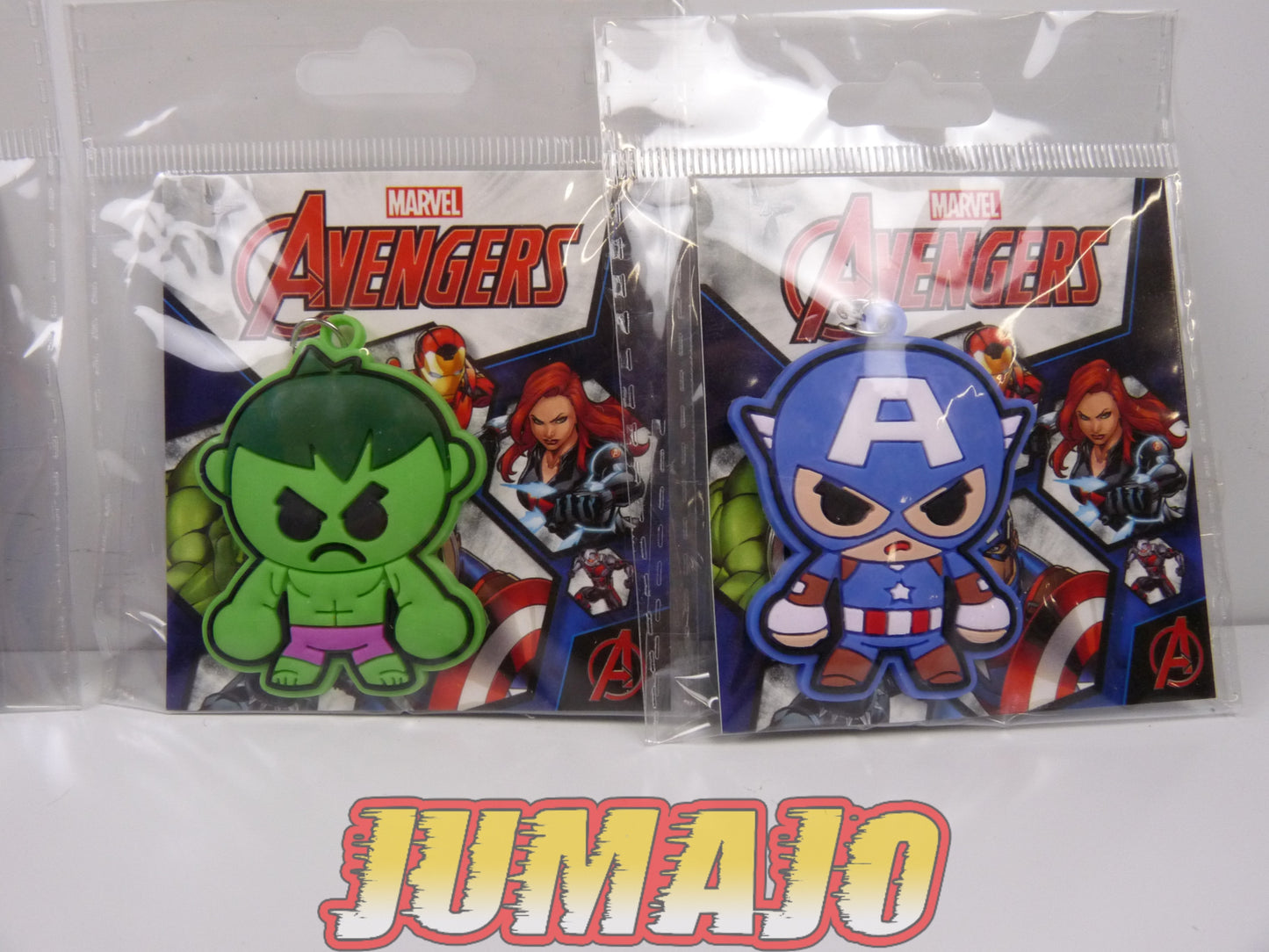 FIG82 Lot 4 Porte Cles KIDS : AVENGERS Thor Ironman Hulk Captain America
